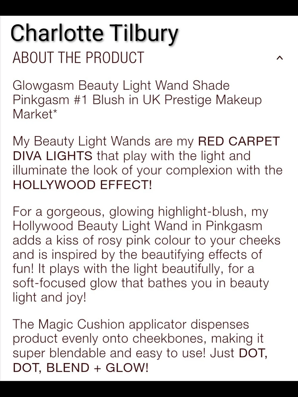 NWT Charlotte Tilbury Glowgasm Beauty Light Wand